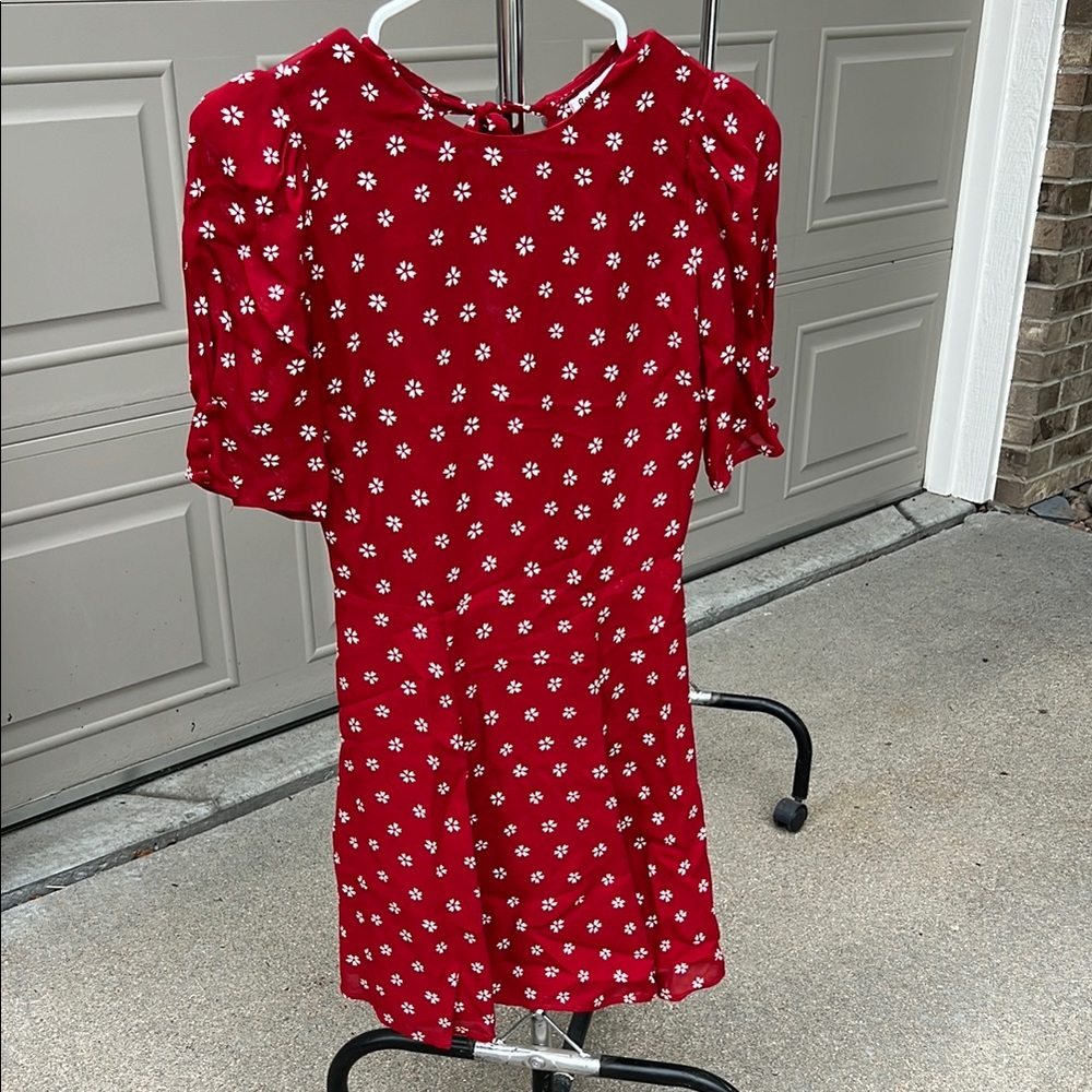 Reformation Floral Red Dress